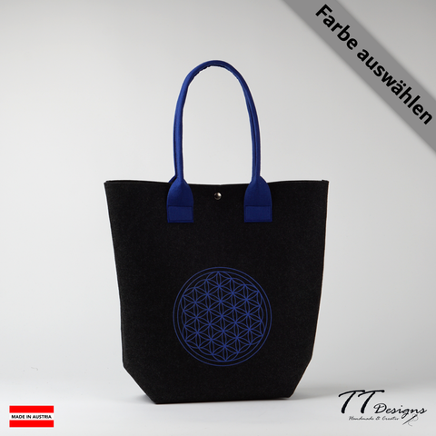 Filz Tasche Shopper (084 Blume des Lebens)