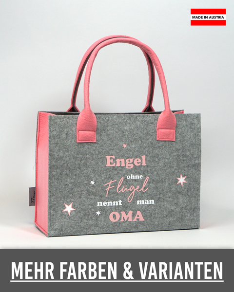 Filz Tasche 047 Engel ohne Flügel nennt man Oma