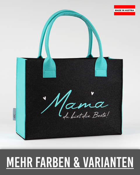 Filz Tasche 078 Mama du bist die Beste!