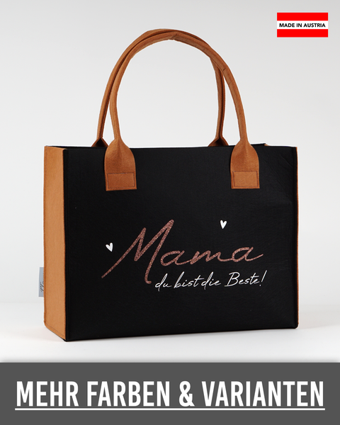 Filz Tasche 078 Mama du bist die Beste!