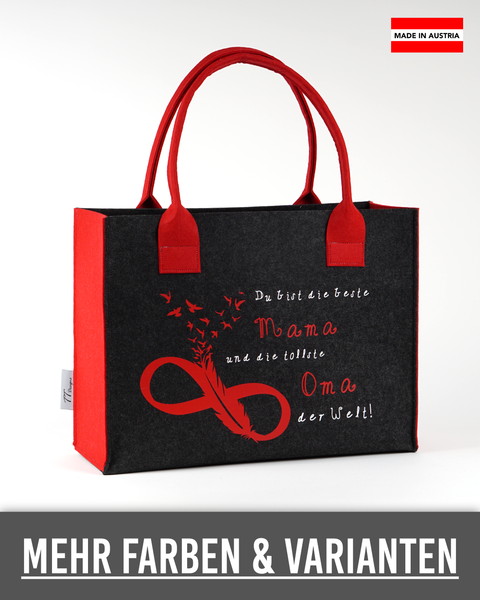 Filz Tasche 079 Du bist die beste Mama und ...